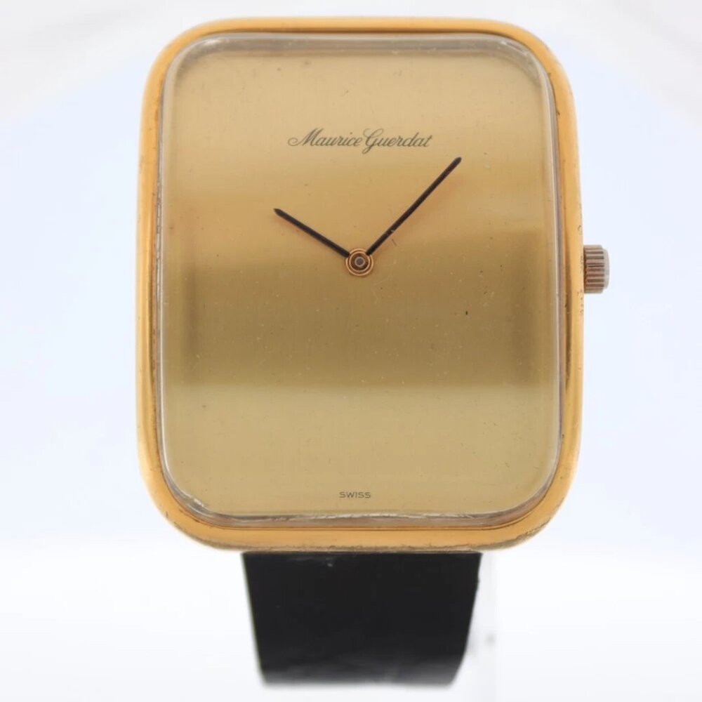Vintage Maurice Guerdat Dep 3237 Jumbo Curved Men's Mechanical Wristwatch Swiss